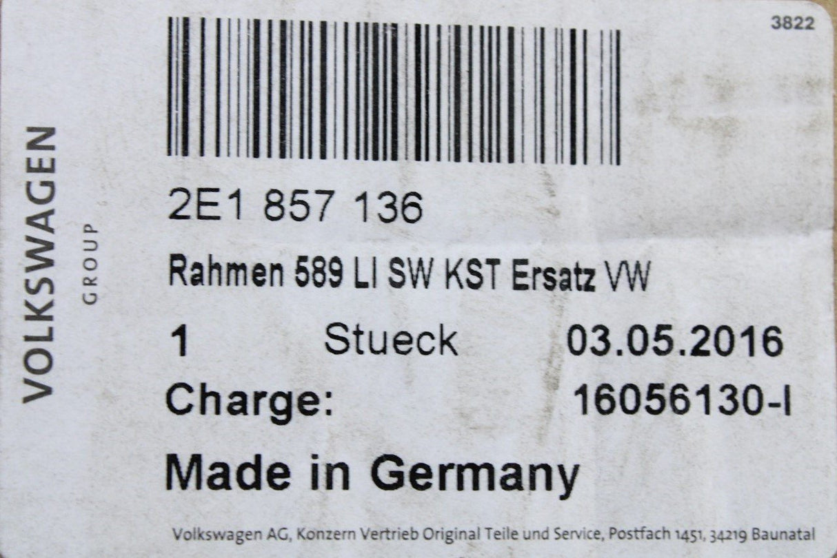 VW Crafter 2006-2016 wing mirror surround trim (left) 2E1857136