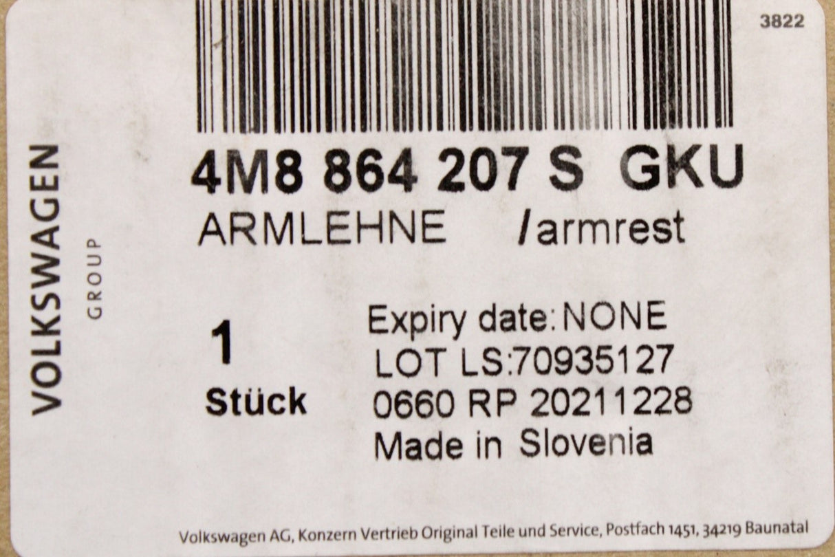 Audi Q7 2016-on centre console arm rest 4M8864207S GKU