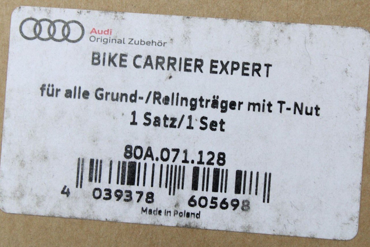 Audi bicycle bike carrier for roof bars 80A071128