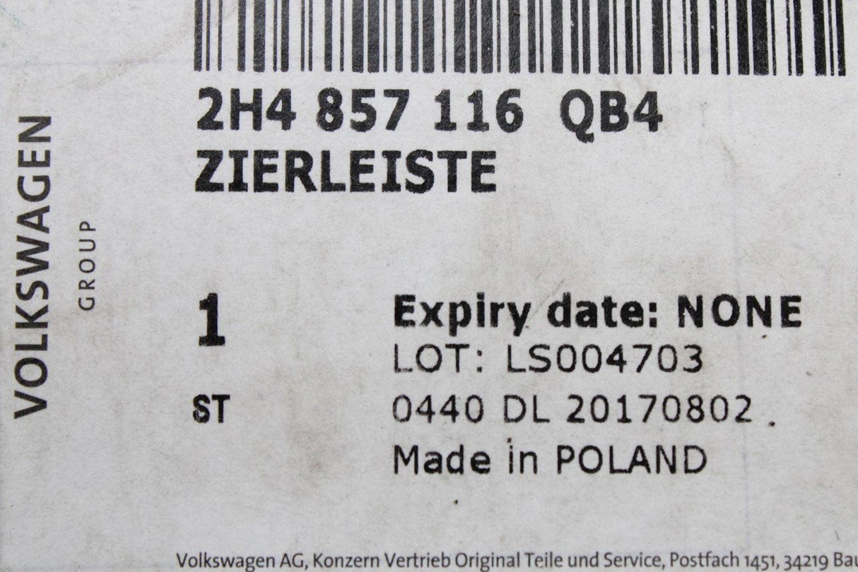 VW Amarok 2017-on dashboard moulding trim (left) RHD 2H4857116 QB4