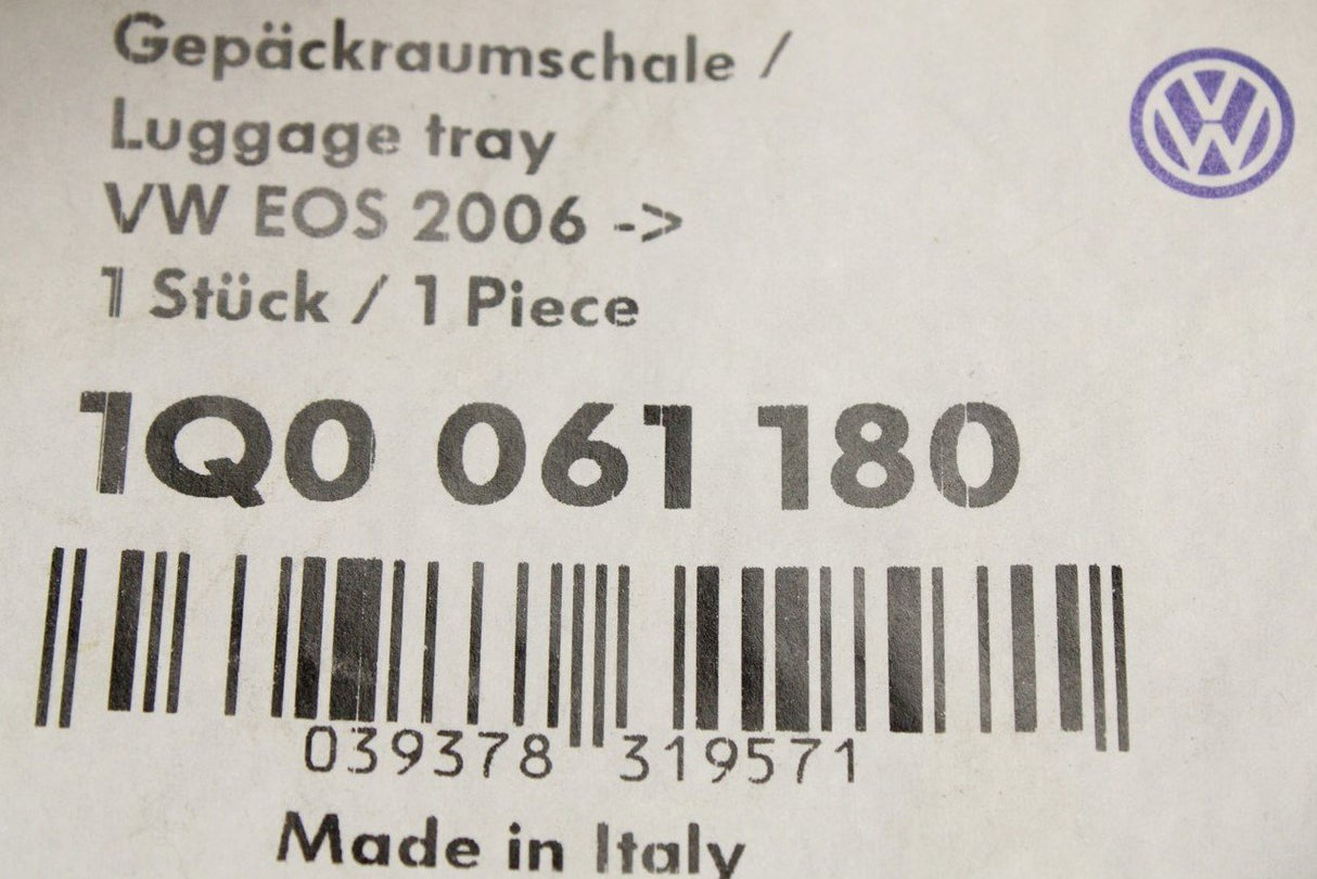 VW Eos 2009-2016 boot luggage compartment liner (semi-rigid) 1Q0061180