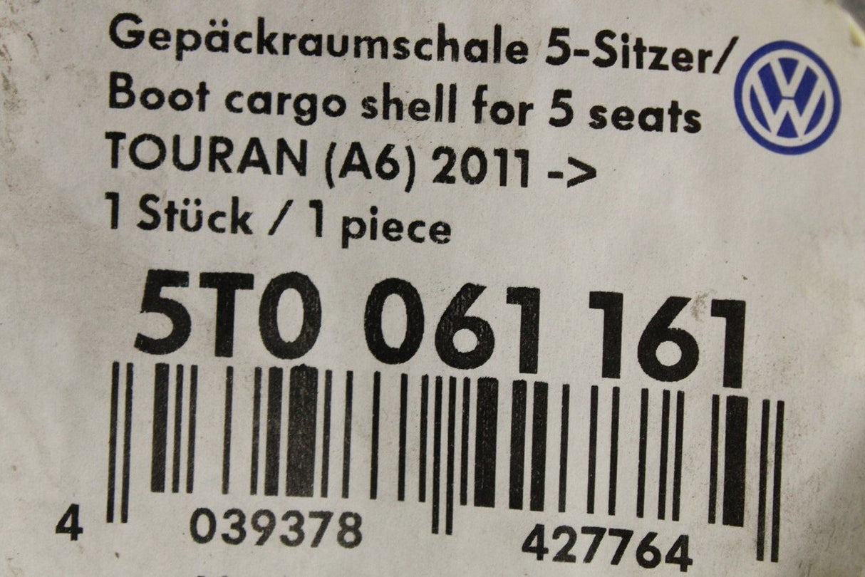 VW Touran 2011-15 boot luggage compartment tray (5 seater) 5T0061161