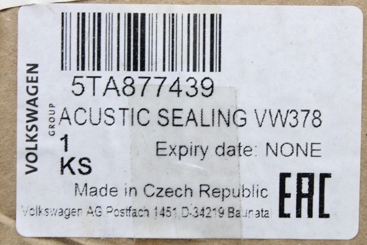 VW Touran 2016-on inner panoramic sunroof seal 5TA877439