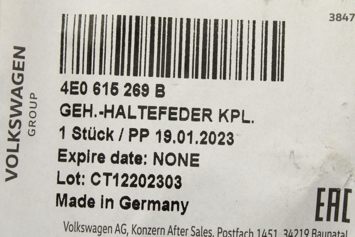 VW Phaeton Audi A6 A8 front brake pad retaining spring (x1) 4E0615269B