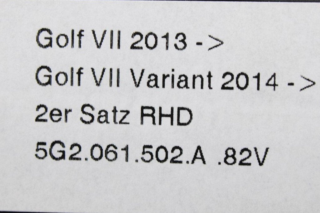VW Golf MK7 MK7.5 2013-20 front rubber floor mats RHD 5G2061502A 82V