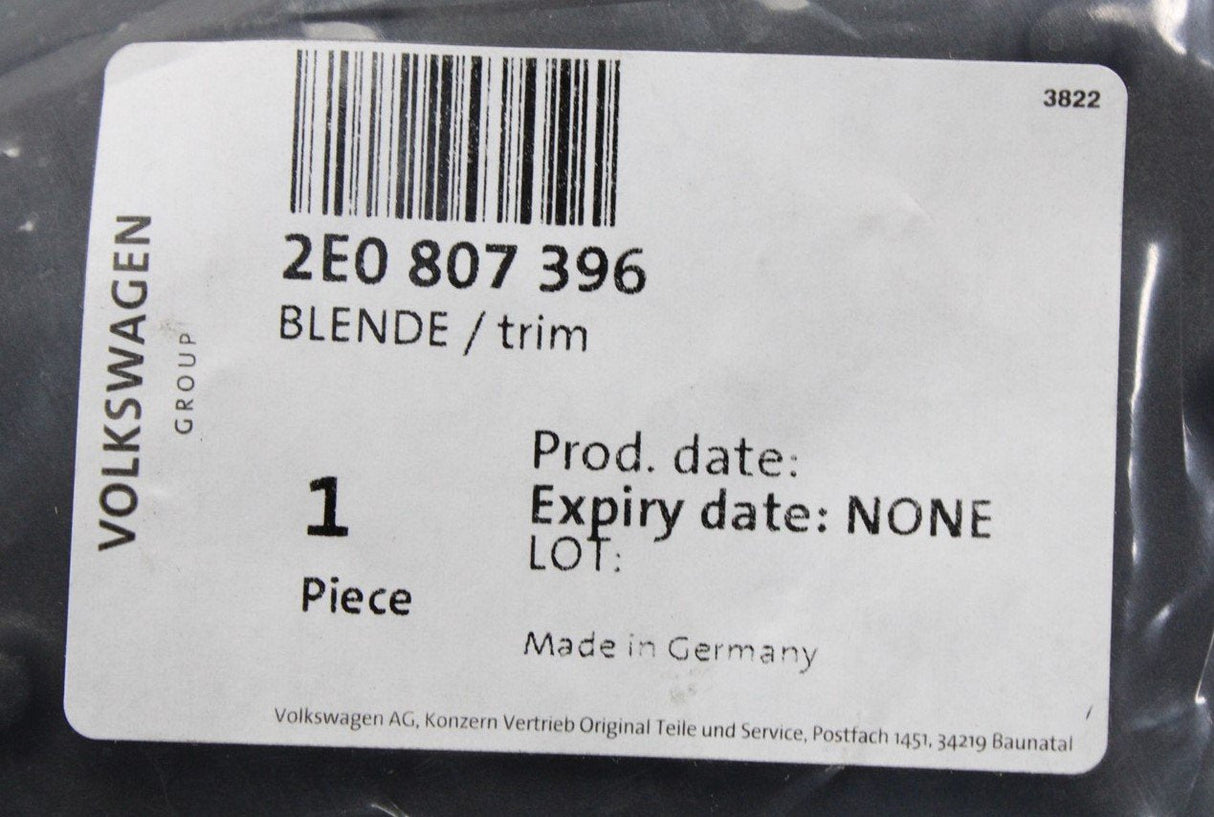 SEAT Ibiza 6J 2013-2017 front right door seal (3-door) 6J3867366C 5AP