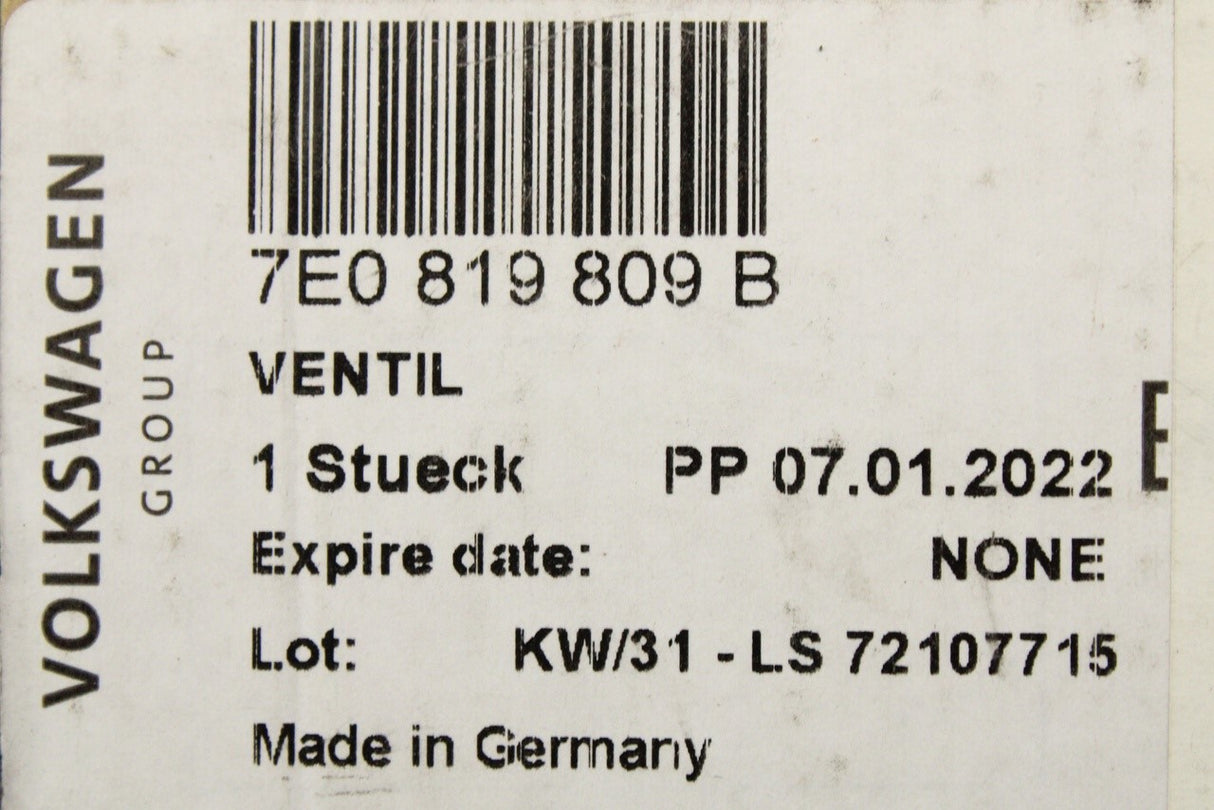 VW Transporter T6 2016-2020 thermo valve (petrol) 7E0819809B
