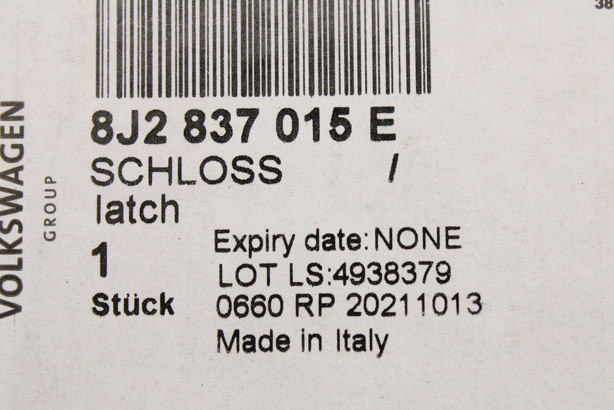 VW Touareg Audi A4 A6 A7 Q5 Q7 2010-on door lock (front left) 8J2837015E