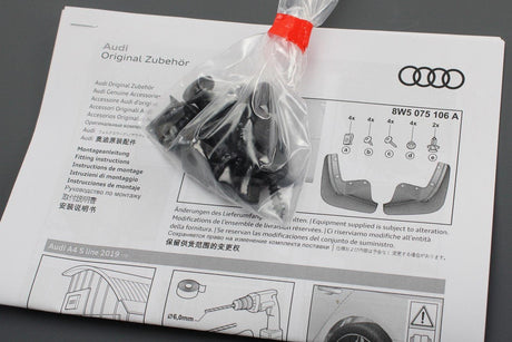 Audi A4 S-line 2020-on mud flaps set (rear) 8W5075106A