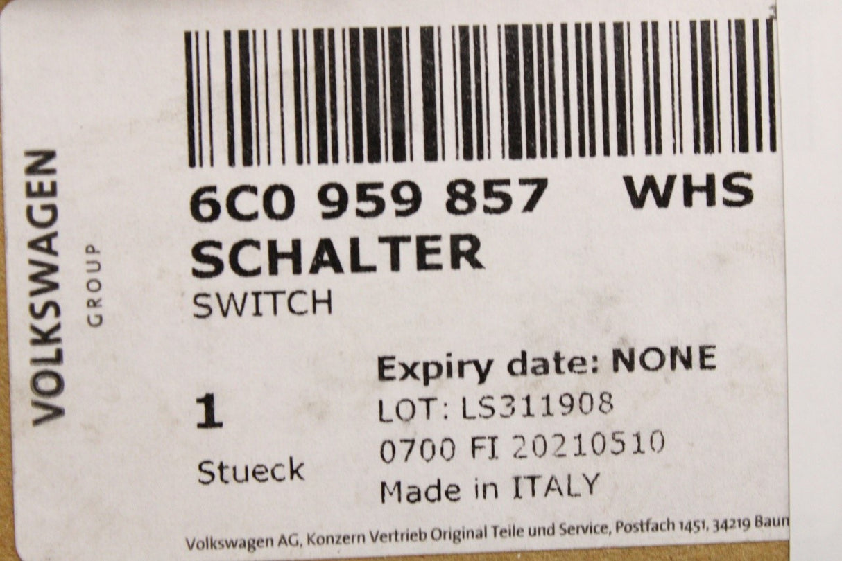 VW Polo 6C 2015-18 Drivers side electric window switches 6C0959857 WHS