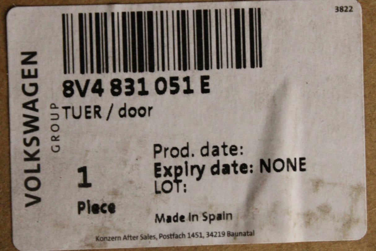 Audi A3 S3 RS3 8V 2013-20 Sportback door panel (front right) 8V4831051E