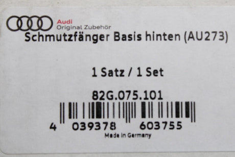 Audi A1 2019-on rear mud flaps set (rear) 82G075101