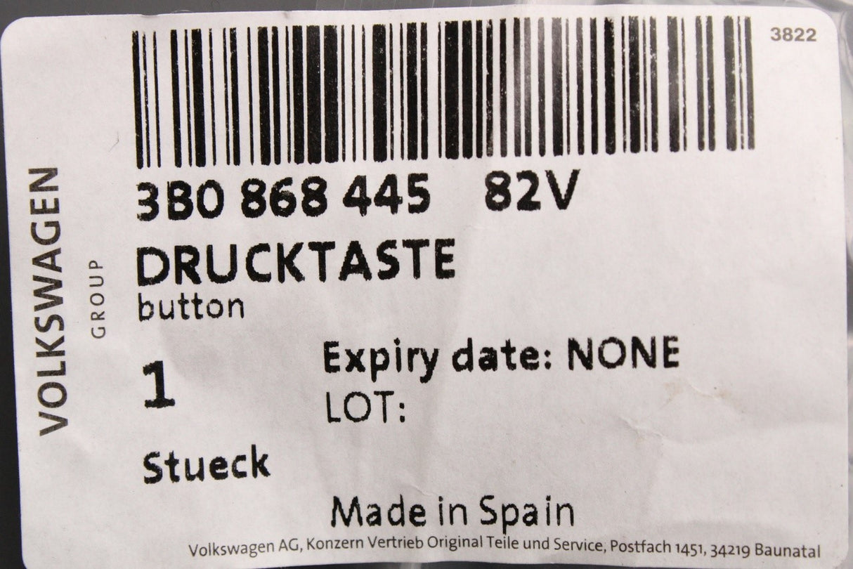 VW Golf Polo Skoda Rapid SEAT Ibiza armrest push button 3B0868445 82V