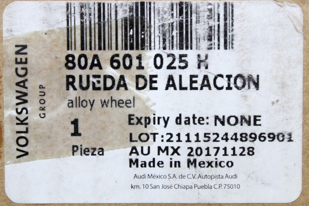 Audi SQ5 2017-on 20 inch single alloy wheel diamond cut/grey 80A601025H