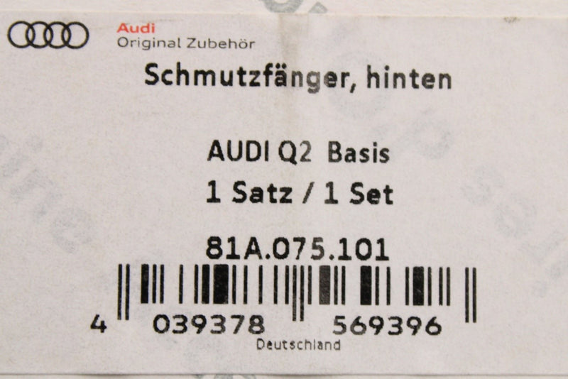 Audi Q2 2017-on mud flaps set (front + rear) 81A075101 / 81A075111