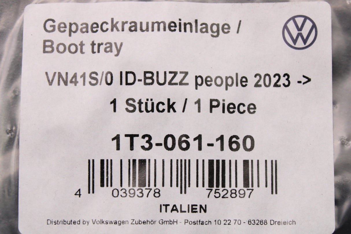 VW ID.Buzz 2023-on foam boot liner 1T3061160