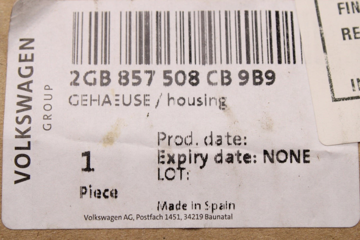 VW T-Roc 2018-on RHD wing mirror housing (right) 2GB857508CB 9B9