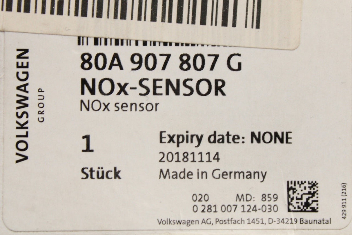 Audi Q5 2017-on NOx sensor (TDI) 80A907807G