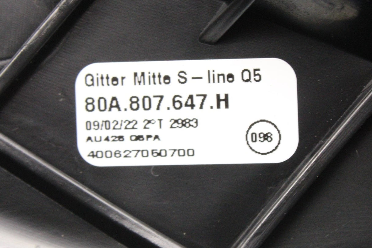 Audi Q5 S-Line 2017-25 front lower centre grille 80A807647H 9B9