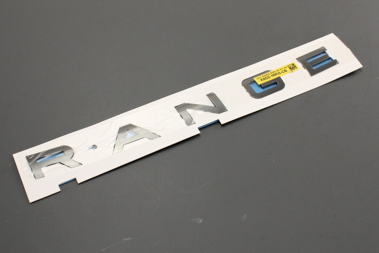 Range Rover Evoque 2019-on 'RANGE' badge emblem (front) LR162796