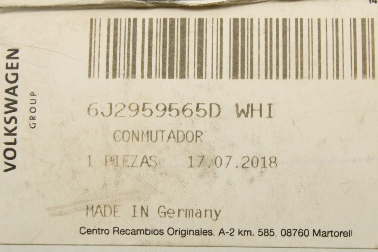 SEAT Ibiza 09-17 electric wing mirror adjustment switch 6J2959565D WHI