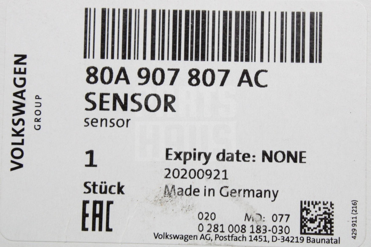 Audi Q5 2017-2025 3.0L TDI NOx sensor (pre cat) 80A907807AC