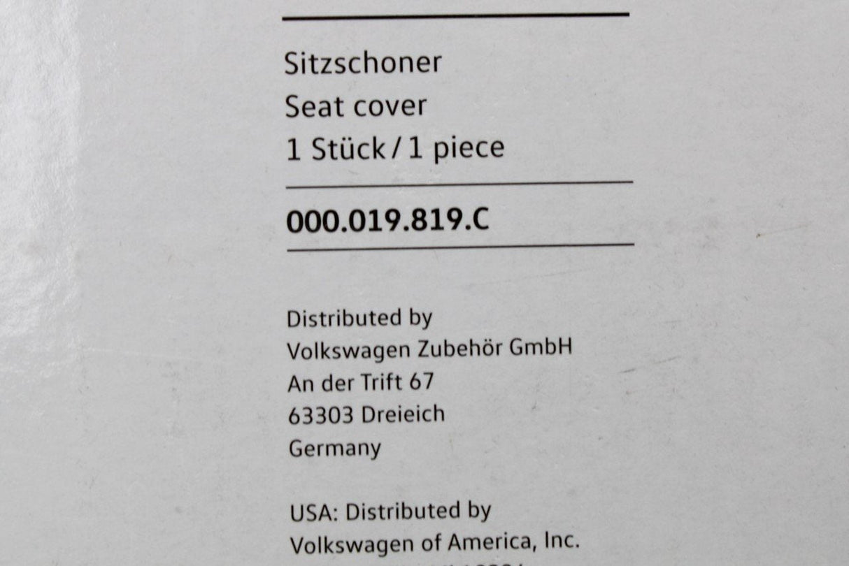 VW accessory child seat protector cover (Grey/Black) 000019819C