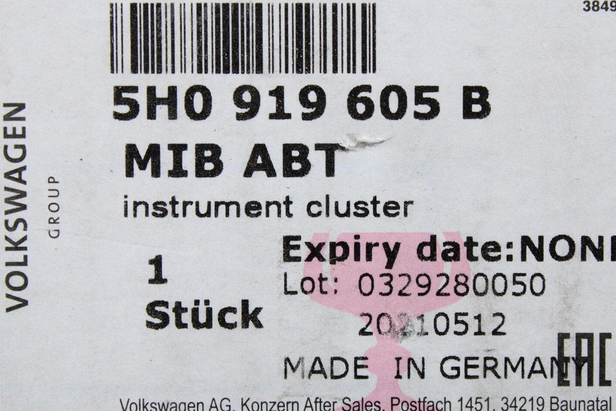 VW Golf MK8 2020-on touchscreen display screen control panel 5H0919605B