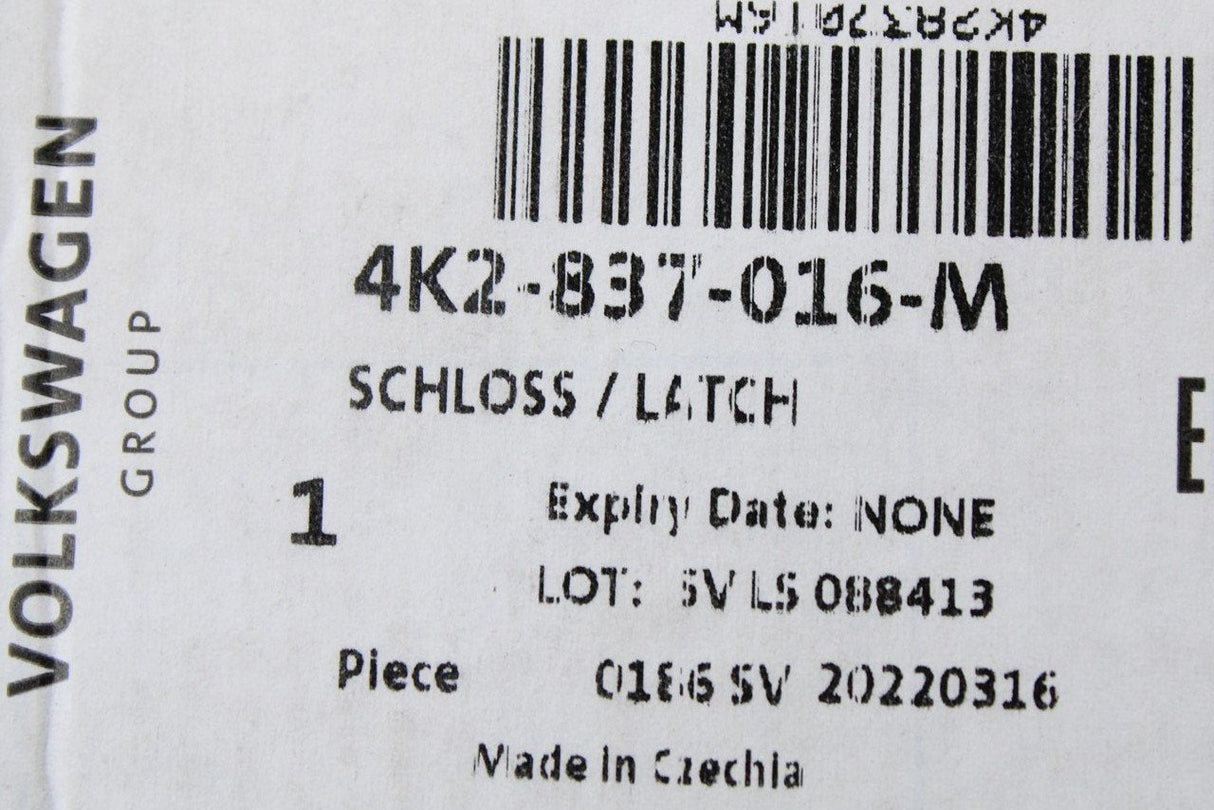 VW ID.4 ID.5 2021-on RHD door lock (front right) 4K2837016M