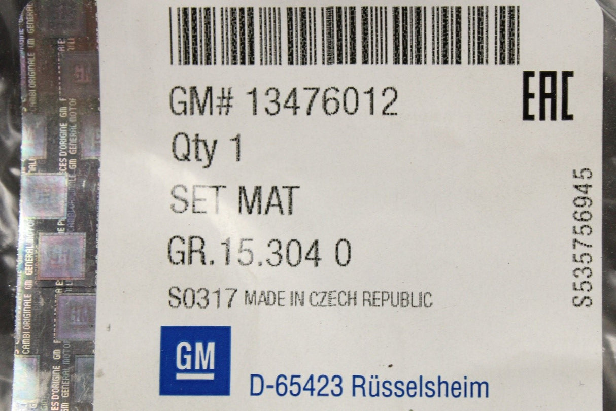 Vauxhall Crossland x 2017-on rubber floor mat set 13476012