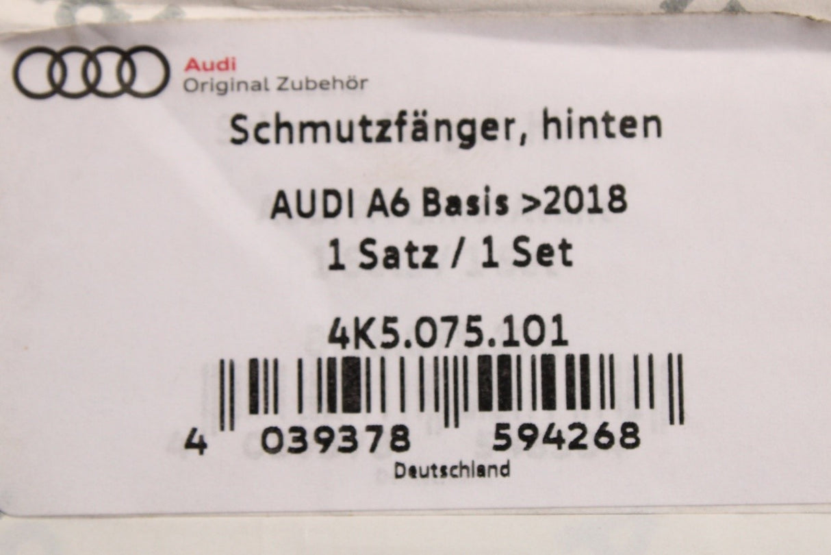 Audi A6 Saloon 2019-2026 mud flaps (rear) 4K5075101