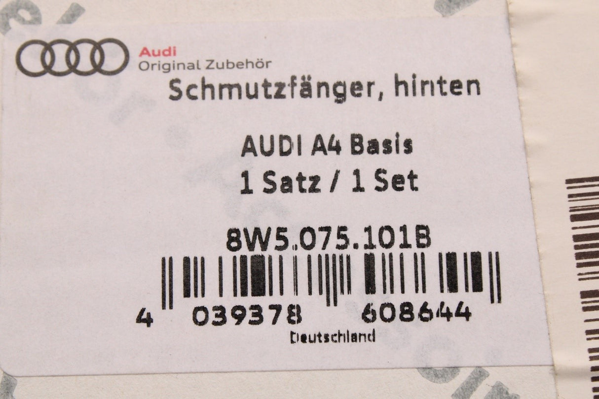 Audi A4 Saloon 2016-2025 mud flaps (rear) 8W5075101B