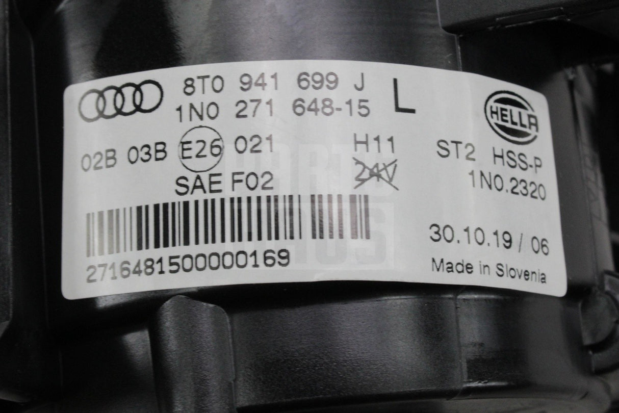 Audi A4 A6 Q5 SEAT Exeo 2008-2017 halogen fog light (left) 8T0941699J