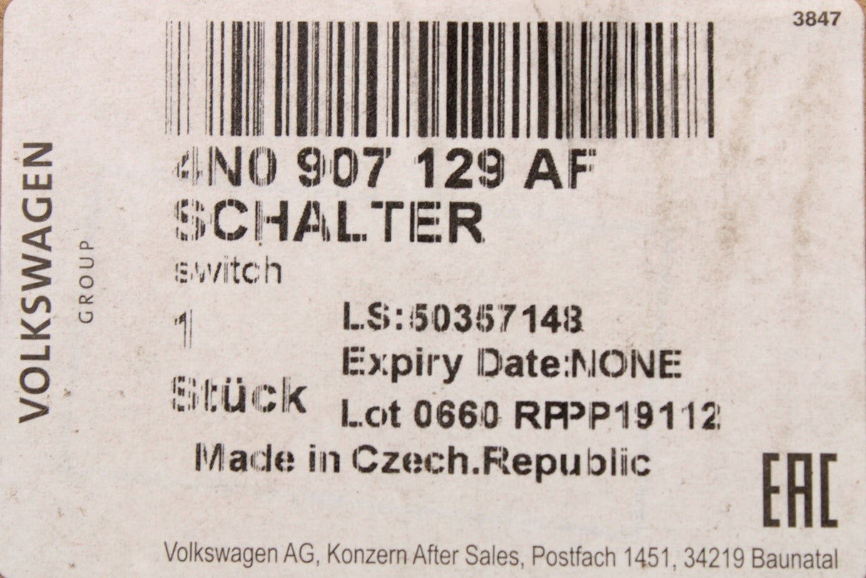 Audi A4 A5 A7 A8 e-tron 19-on squib/indicator wiper stalks 4N0907129AF