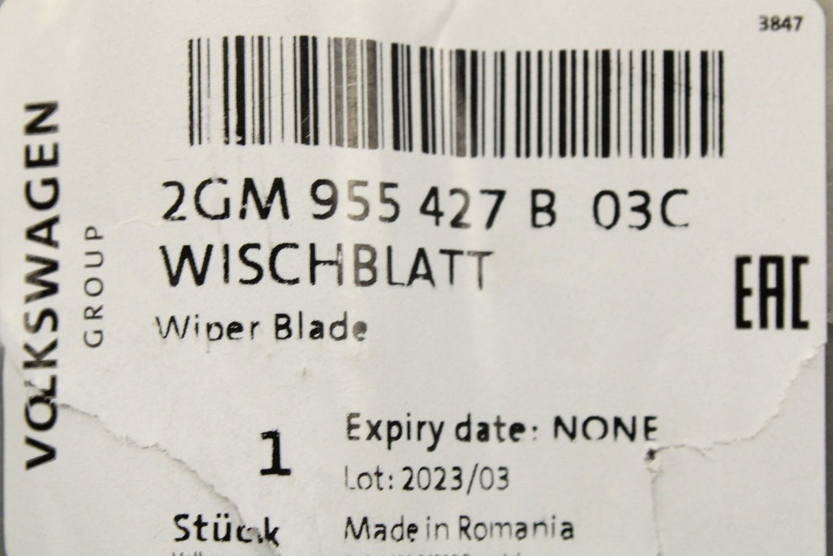 VW T-Cross 2019-on aero wiper blade (rear) 2GM955427B 03C