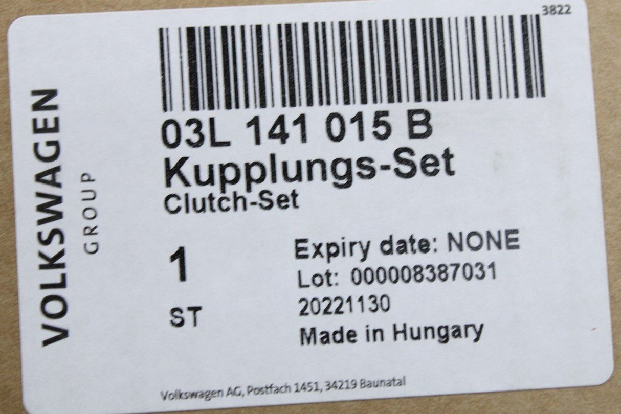 VW Transporter T5.1 T6 2.0 TDI clutch and pressure plate 03L141015B
