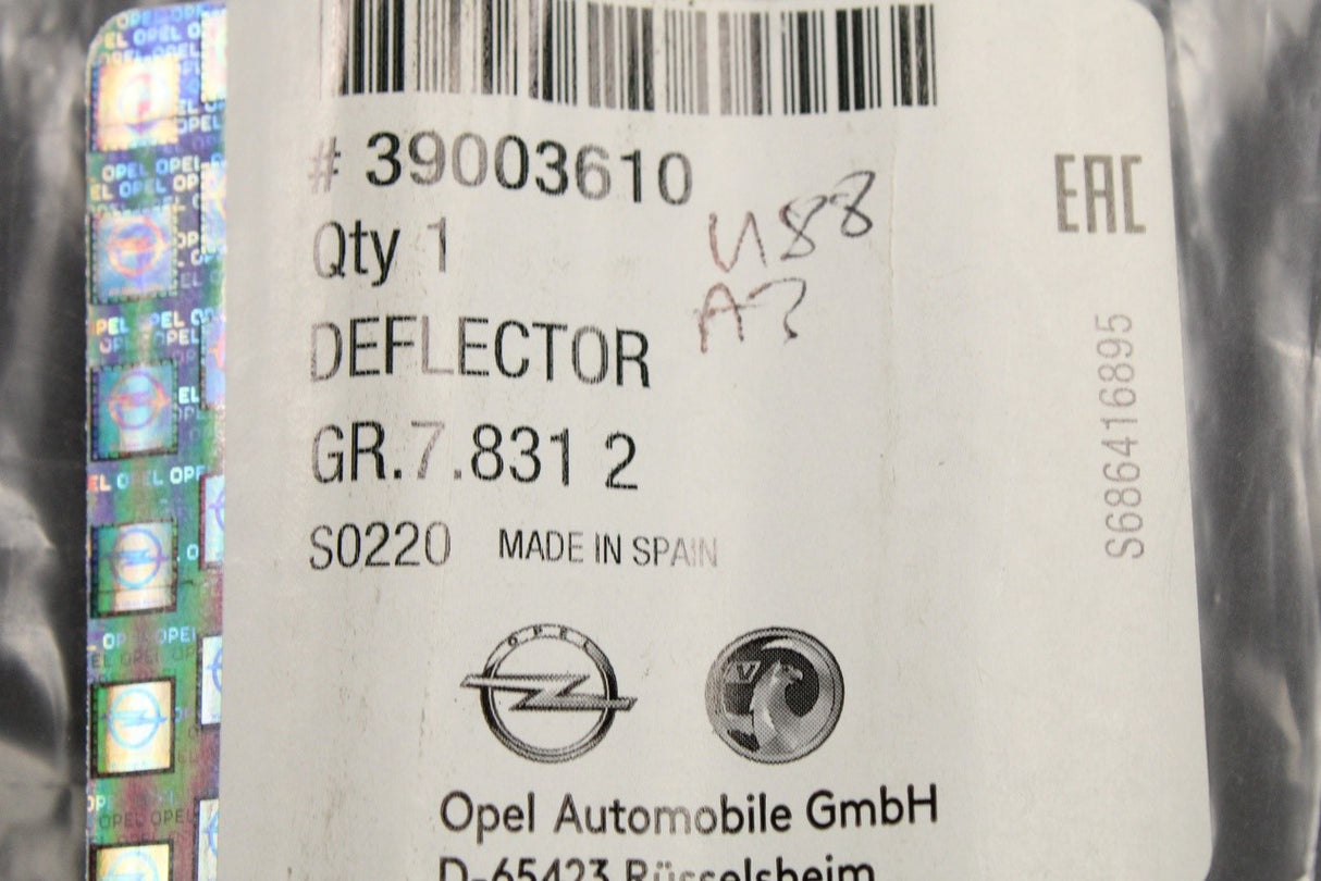 Vauxhall Corsa E 2015-2019 lower front bumper trim (left) 39003610