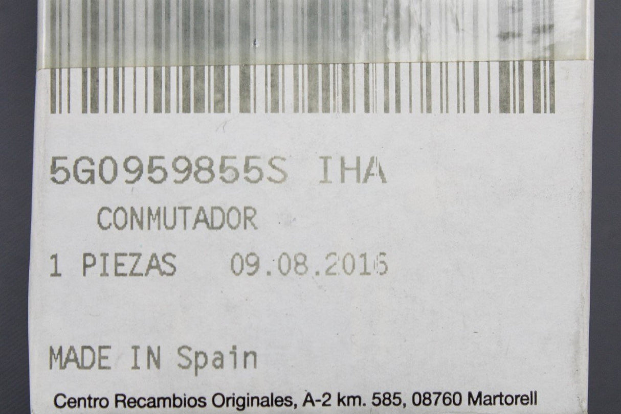 SEAT Leon 5F 13-20 single window switch (rear, blk/chrm) 5G0959855S IHA