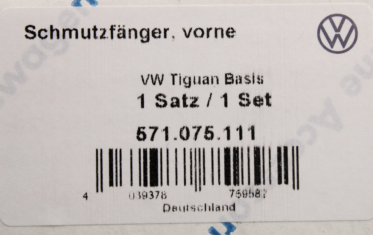 VW Tiguan 2024-on accessory mud flaps (front) 571075111