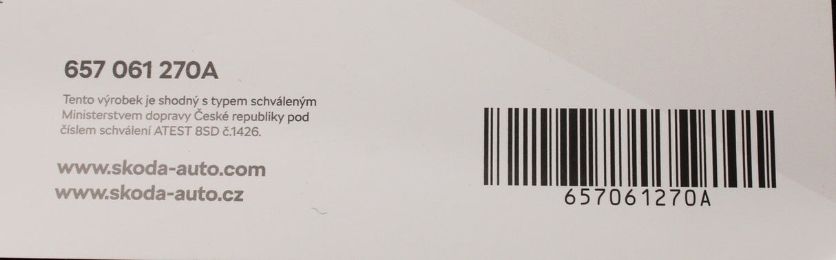 Skoda Scala 2019-on front and rear premium floor mats set 657061270A