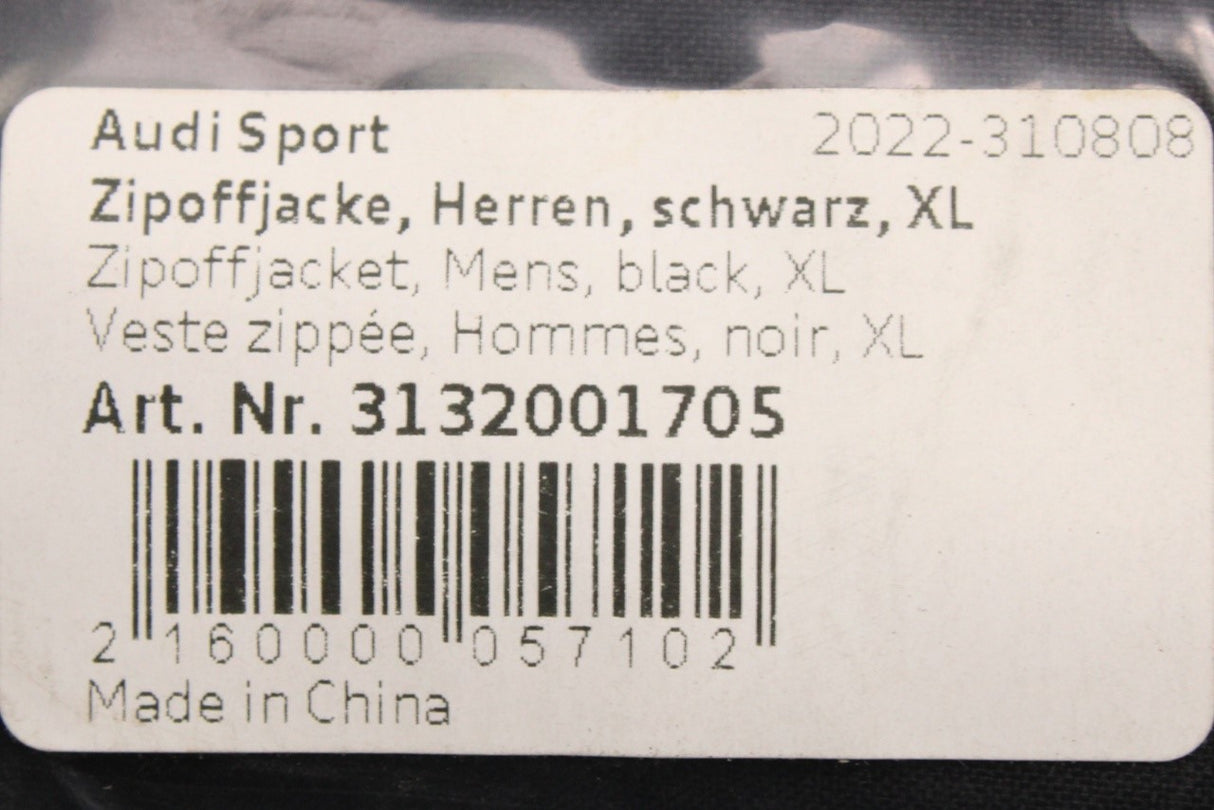 Audi Sport accessory men's zip-up jacket (XL) 3132001705