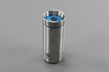 VW design thermos thermal travel mug steel silver/blue 450ml 33D069604