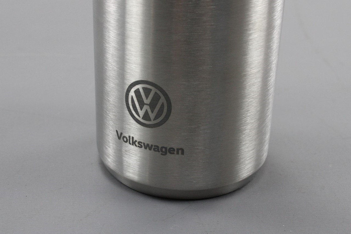 VW design thermos thermal travel mug steel silver/blue 450ml 33D069604