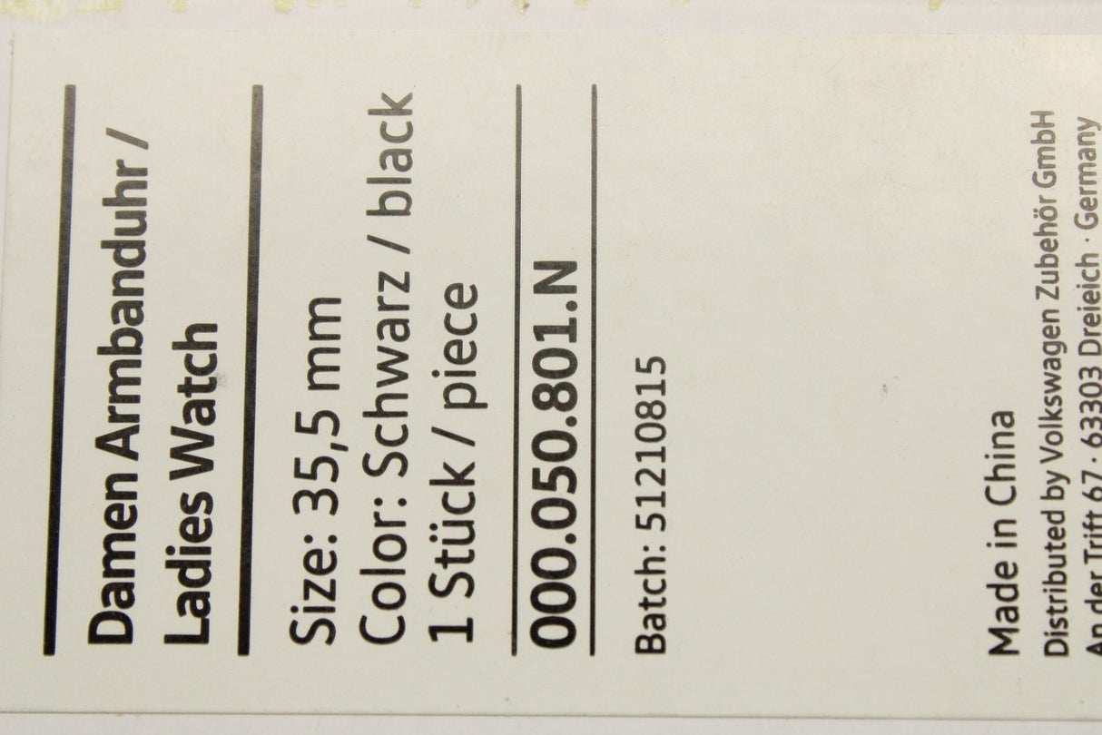 Volkswagen ladies watch (black) 000050801N