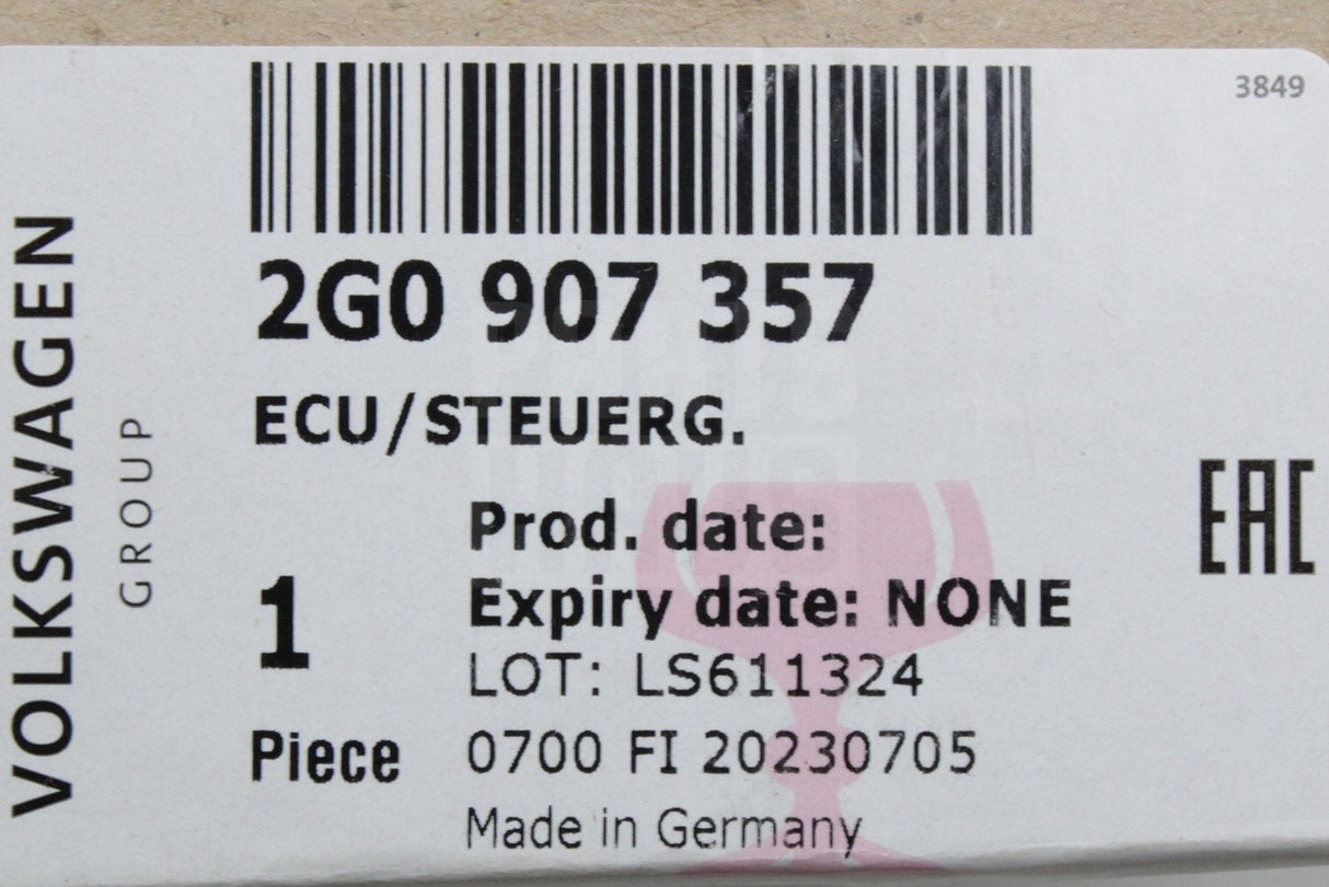 VW Polo AW 2018-on Taigo 22-on headlight range control module 2G0907357