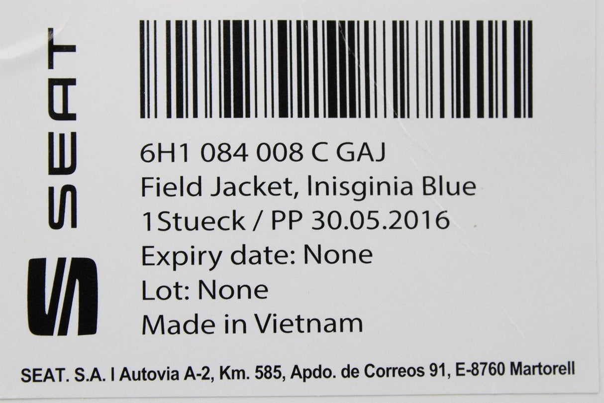 SEAT accessory men's field jacket insignia blue (large) 6H1084008C GAJ
