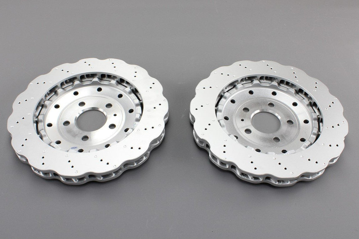 Audi R8 2013-on wavy rear brake disc (x2) 356mm 420615601J 4S0615601B