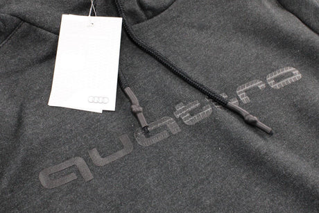 Audi men's Quattro hoodie sweatshirt dark grey (medium) 3131700703