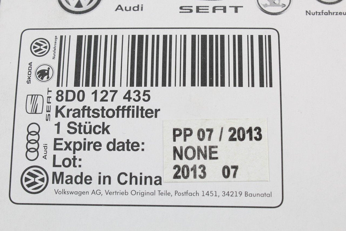 Audi A4 A6 VW Passat B5 97-00 1.9 TDI fuel filter 8D0127435