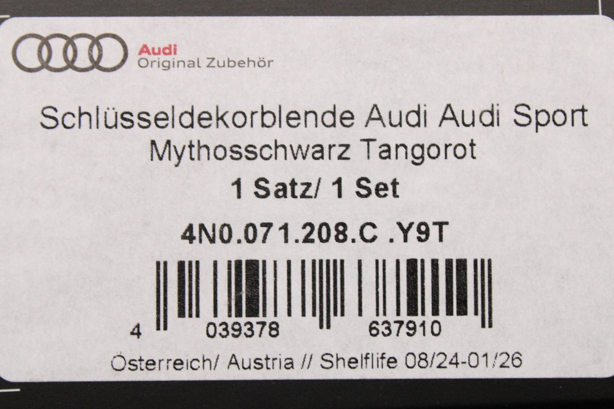 Audi Sport e-tron GT A3 A6 A7 A8 Q7 Q8 key cover 4N0071208C Y9T